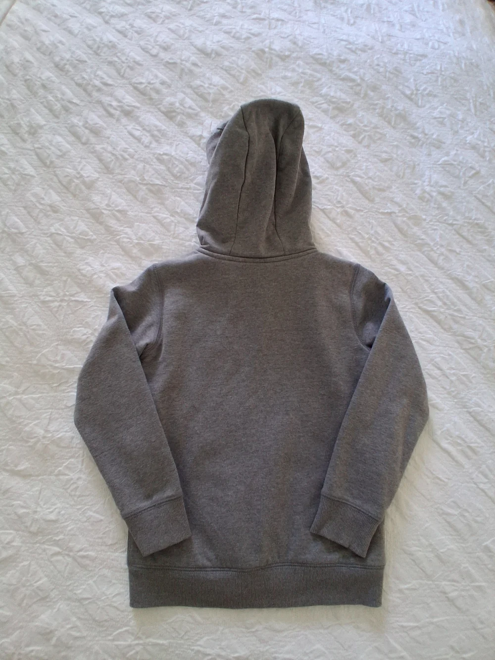 Carter's  Boy's Gray Hooded Zip-Up Sweatshirt Size 8 Years Cozy Outdoors School